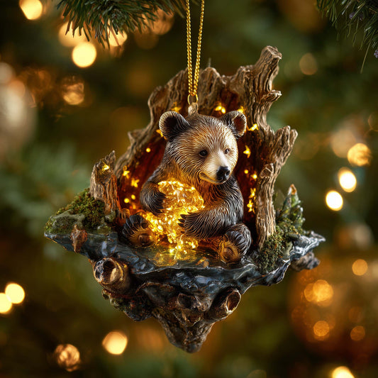 Wilderness Bear Christmas Mica Ornament GFSPMA73