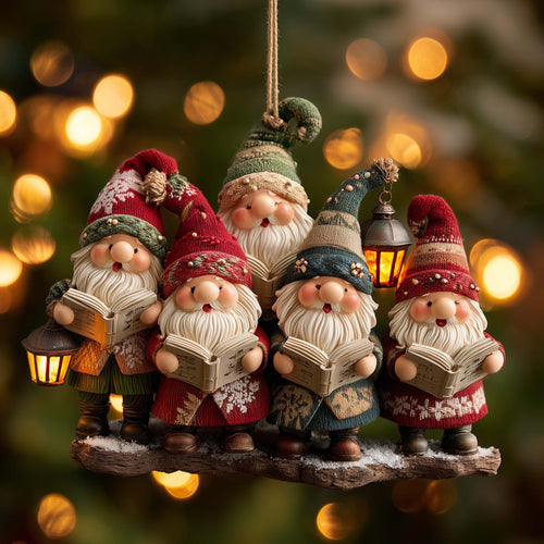 Snowy Gnome Christmas Mica Ornament GFSPMA81