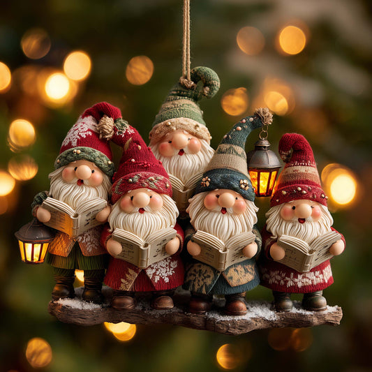 Snowy Gnome Christmas Mica Ornament GFSPMA81