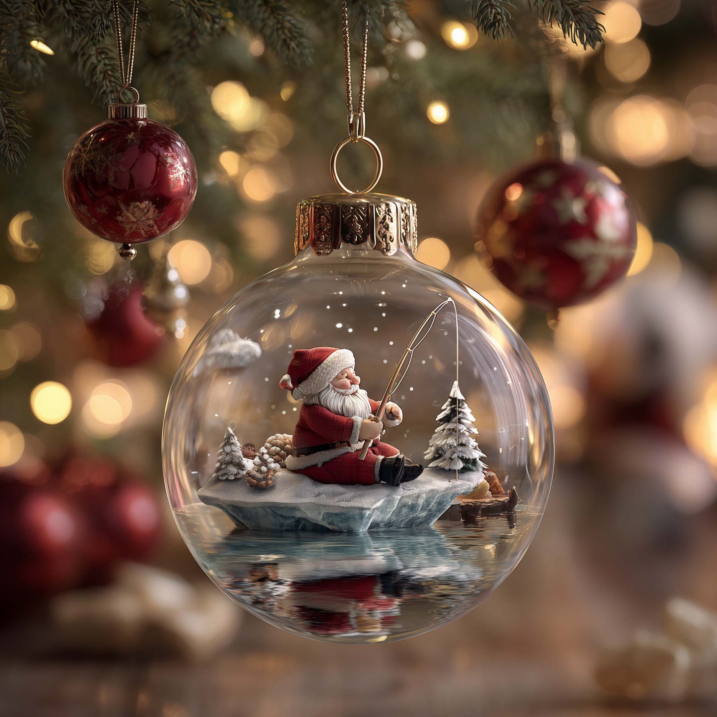 Fishing Delights Christmas Mica Ornament GFSPMA84