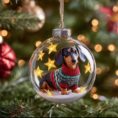 Christmas Mica Dog Christmas Mica Ornament GFSPNT104