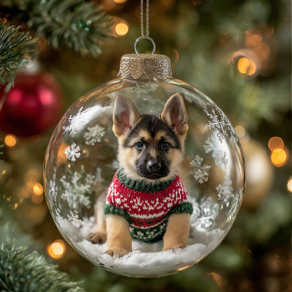 Christmas Mica Dog Christmas Mica Ornament GFSPNT104