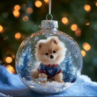 Christmas Mica Dog Christmas Mica Ornament GFSPNT104