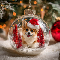 Festive Corgi Pup Christmas Ornament GFSPNT113