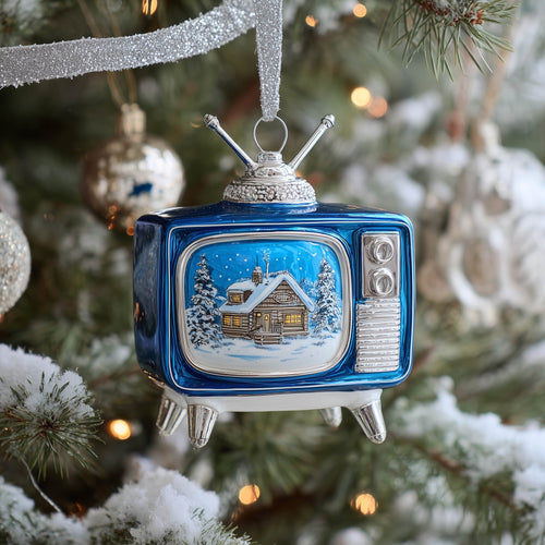 Tube Television Christmas Mica Ornament GFSPNT131