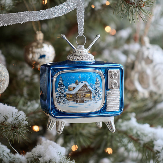 Tube Television Christmas Mica Ornament GFSPNT131