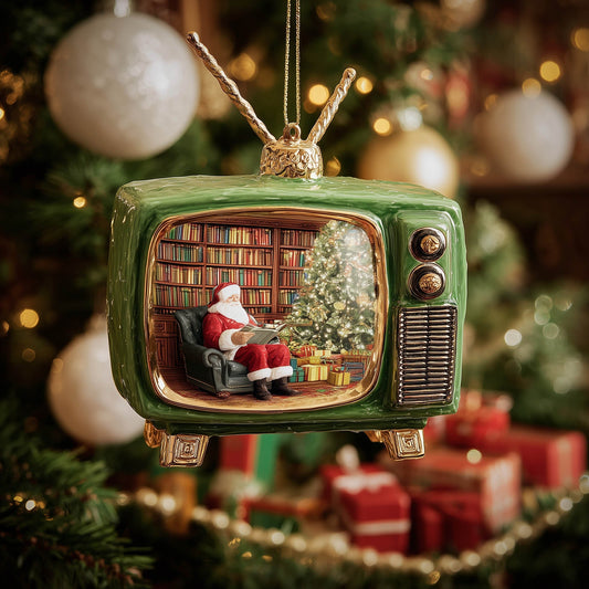 Tube Television Christmas Mica Ornament GFSPNT132
