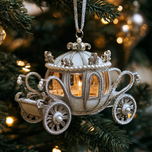 Snowbound Carriage Christmas Mica Ornament GFSPNT145