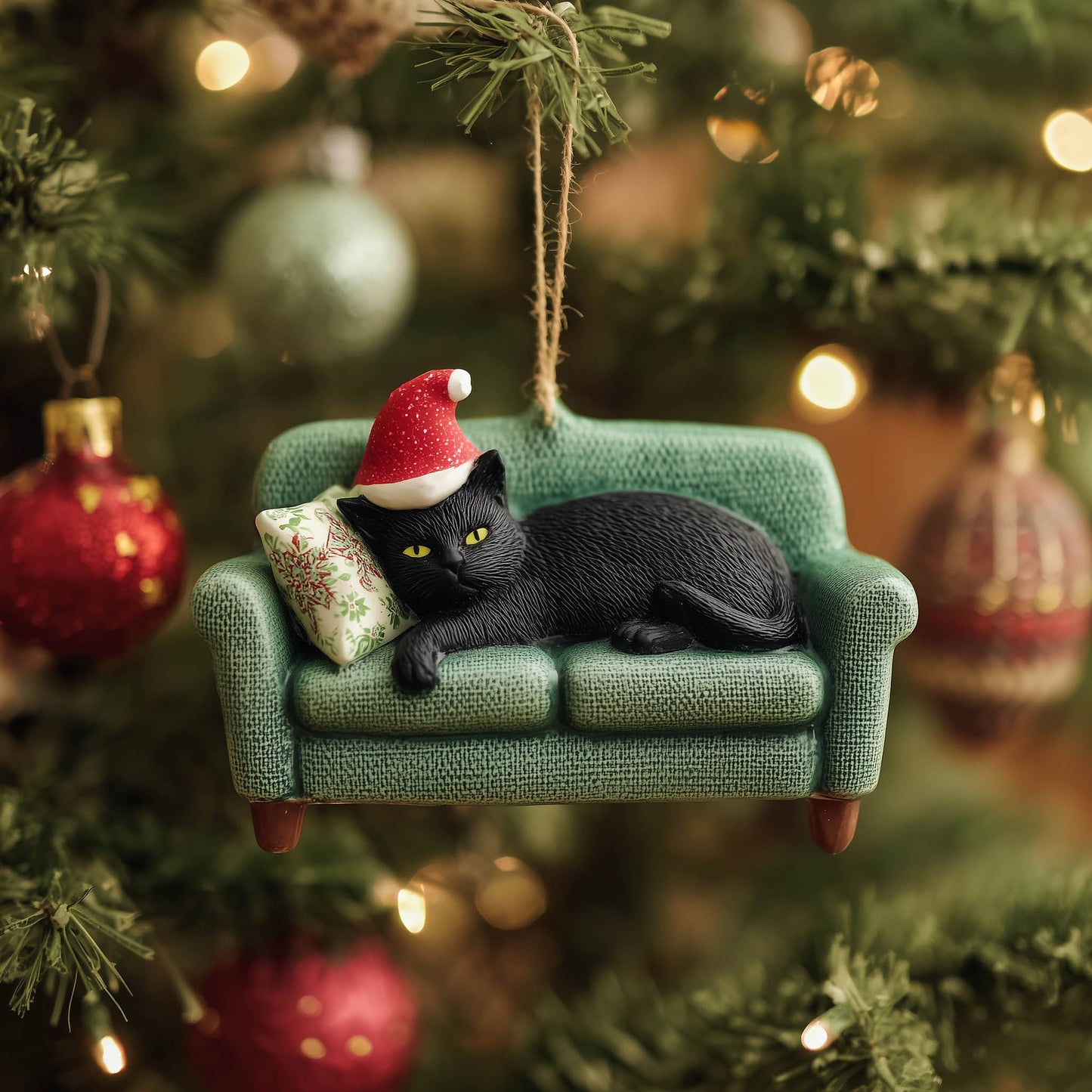 Relaxing Paw Christmas Mica Ornament GFSPNT152