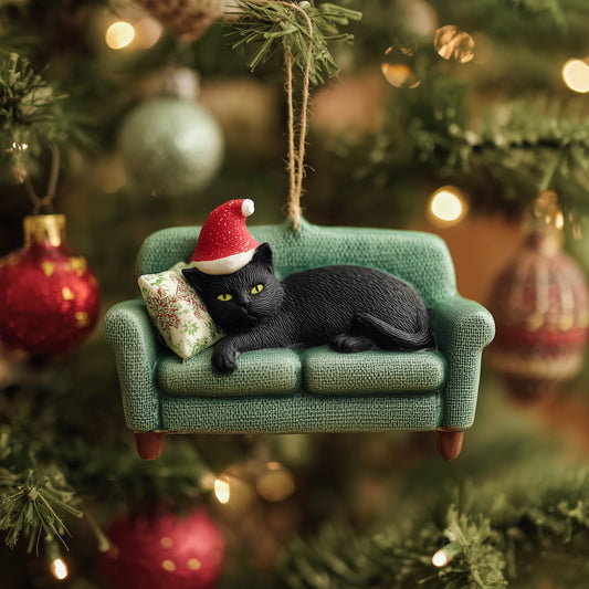 Relaxing Paw Christmas Mica Ornament GFSPNT152