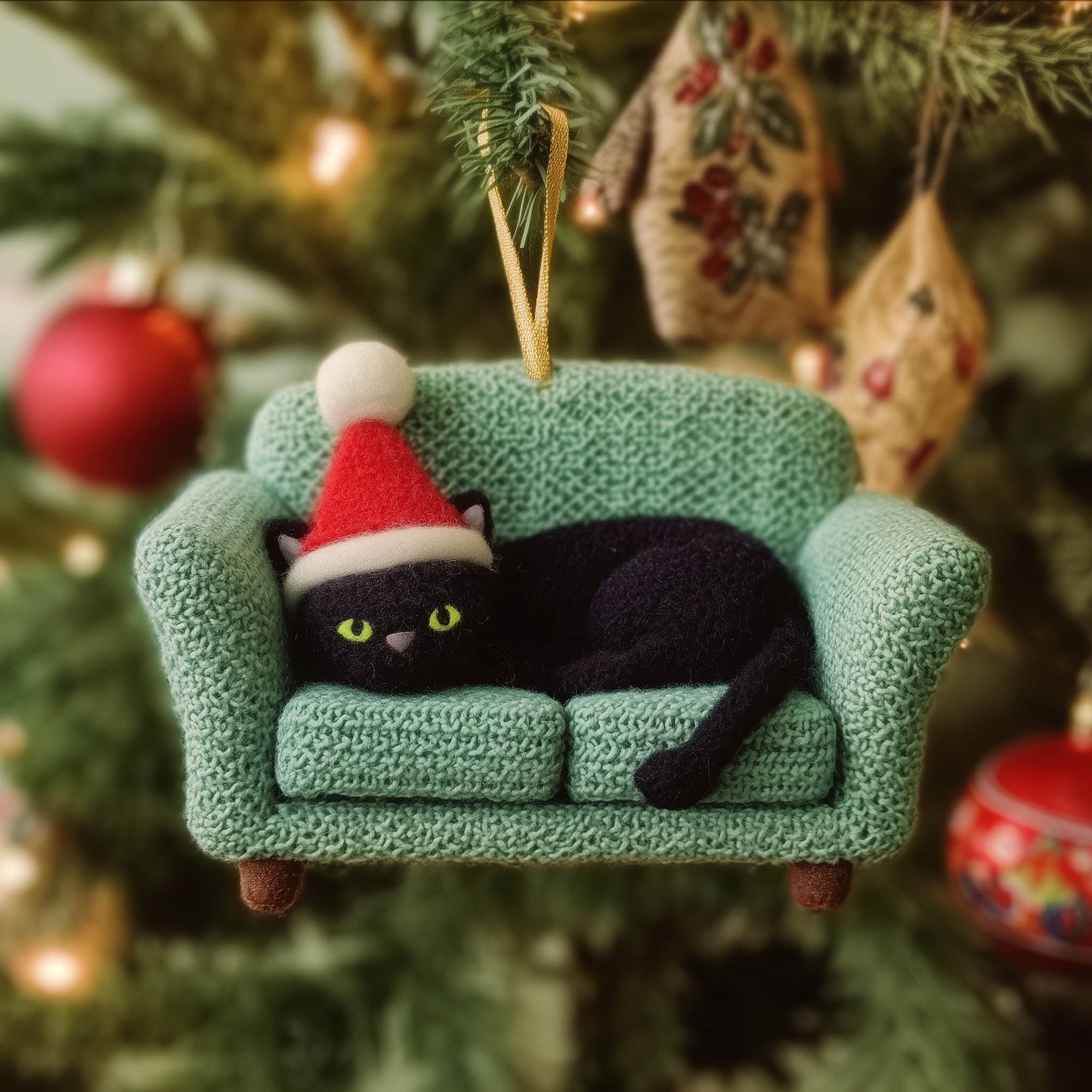 Relaxing Paw Christmas Mica Ornament GFSPNT153