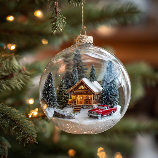 Christmas Cabin Christmas Mica Ornament GFSPNT163