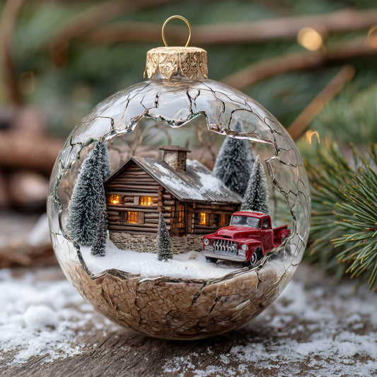 Christmas Cabin Christmas Mica Ornament GFSPNT164