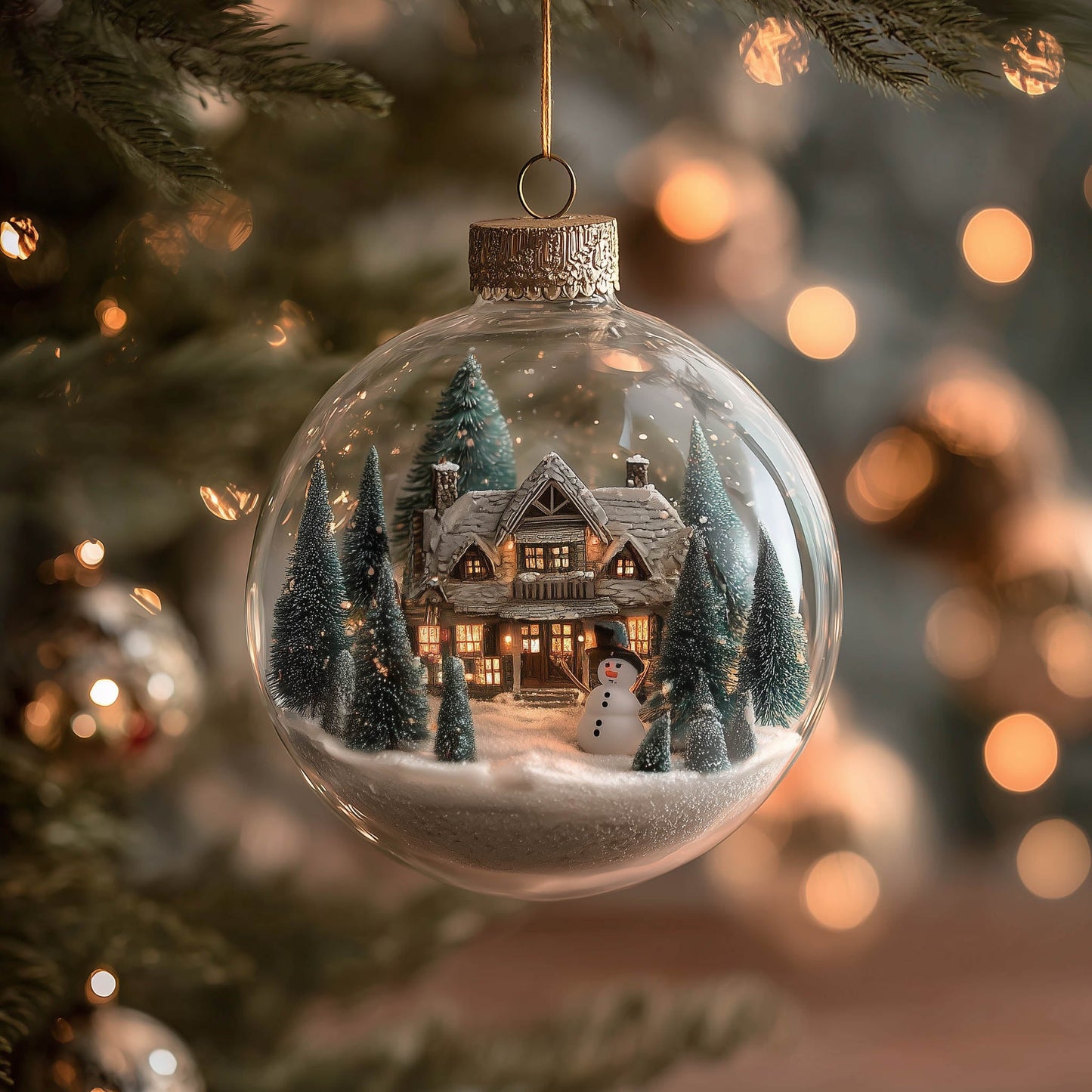 Snow Village Christmas Mica Ornament GFSPNT167