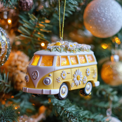 Hippie Van Christmas Mica Ornament GFSPNT55
