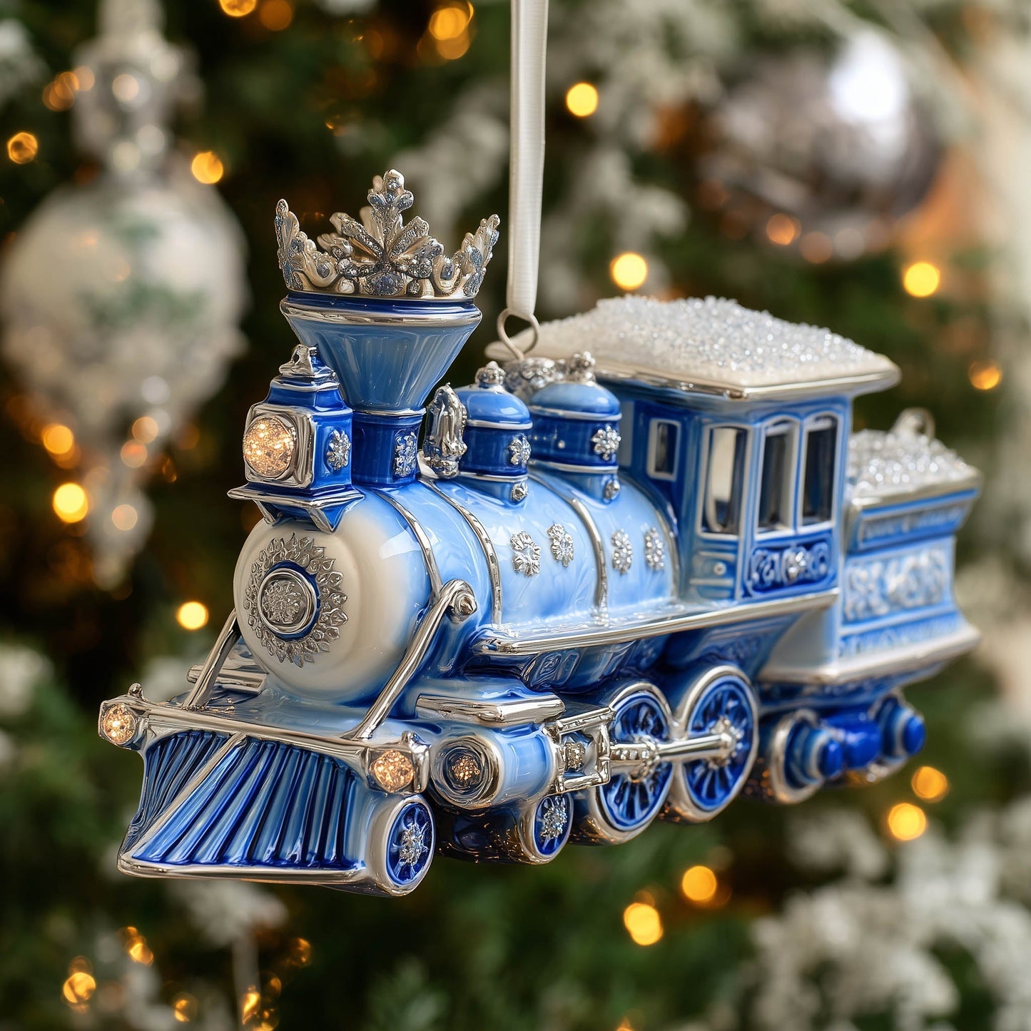 Frosted Railway Christmas Mica Ornament GFSPNT80