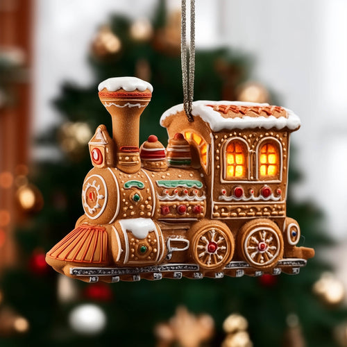 Gingerbread Express Christmas Mica Ornament GFSPNT84