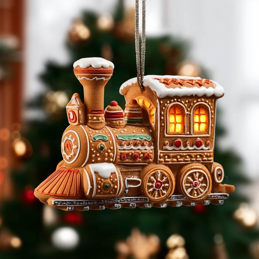 Gingerbread Express Christmas Mica Ornament GFSPNT84