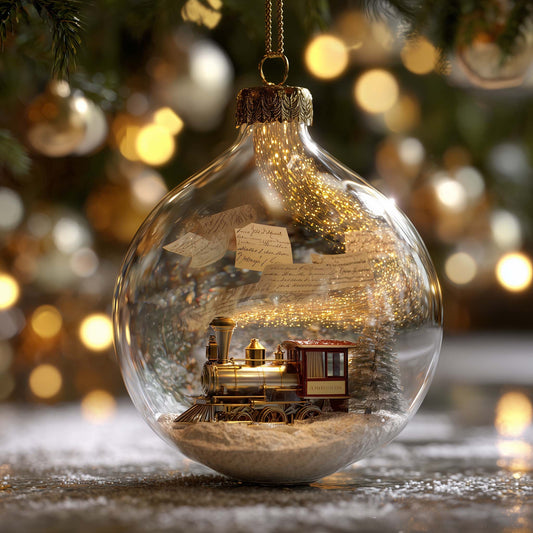 Flying Letters Express Christmas Mica Ornament GFSPQA107