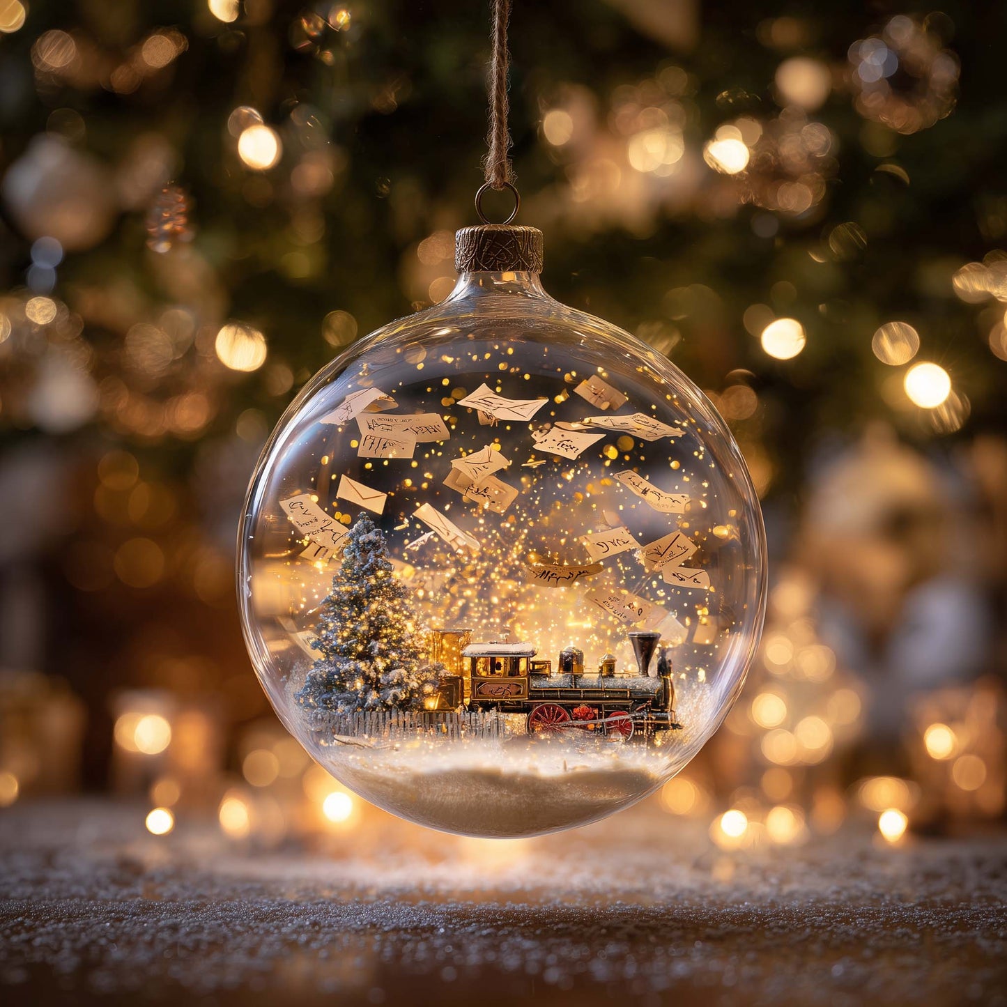 Flying Letters Express Christmas Mica Ornament GFSPQA108