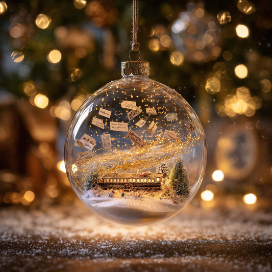 Flying Letters Express Christmas Mica Ornament GFSPQA109