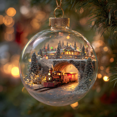 Entering Light Tunnel Christmas Mica Ornament GFSPQA112