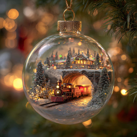 Entering Light Tunnel Christmas Mica Ornament GFSPQA112