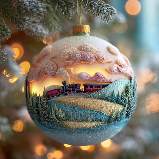 Dreamy Enchanted Express Christmas Mica Ornament GFSPQA116