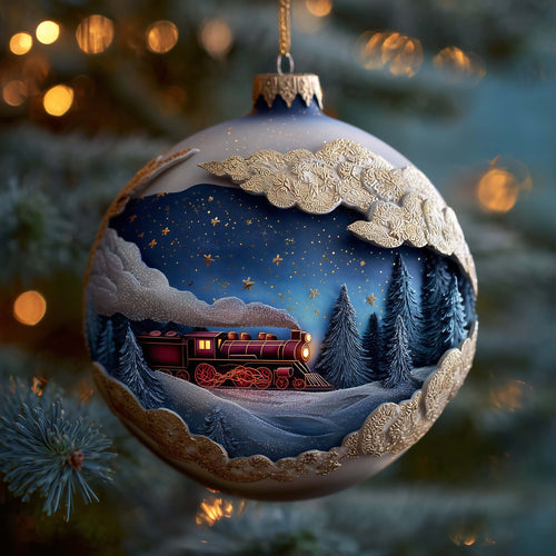 Starry Midnight Express Christmas Mica Ornament GFSPQA121
