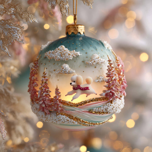 Lovely Puffy Christmas Mica Ornament GFSPQA130