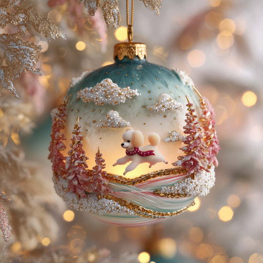 Lovely Puffy Christmas Mica Ornament GFSPQA130