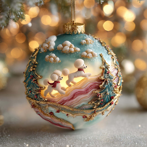 Lovely Puffy Christmas Mica Ornament GFSPQA131