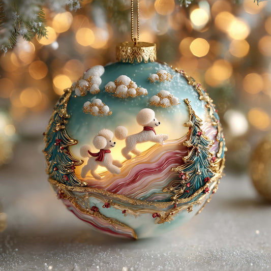 Lovely Puffy Christmas Mica Ornament GFSPQA131