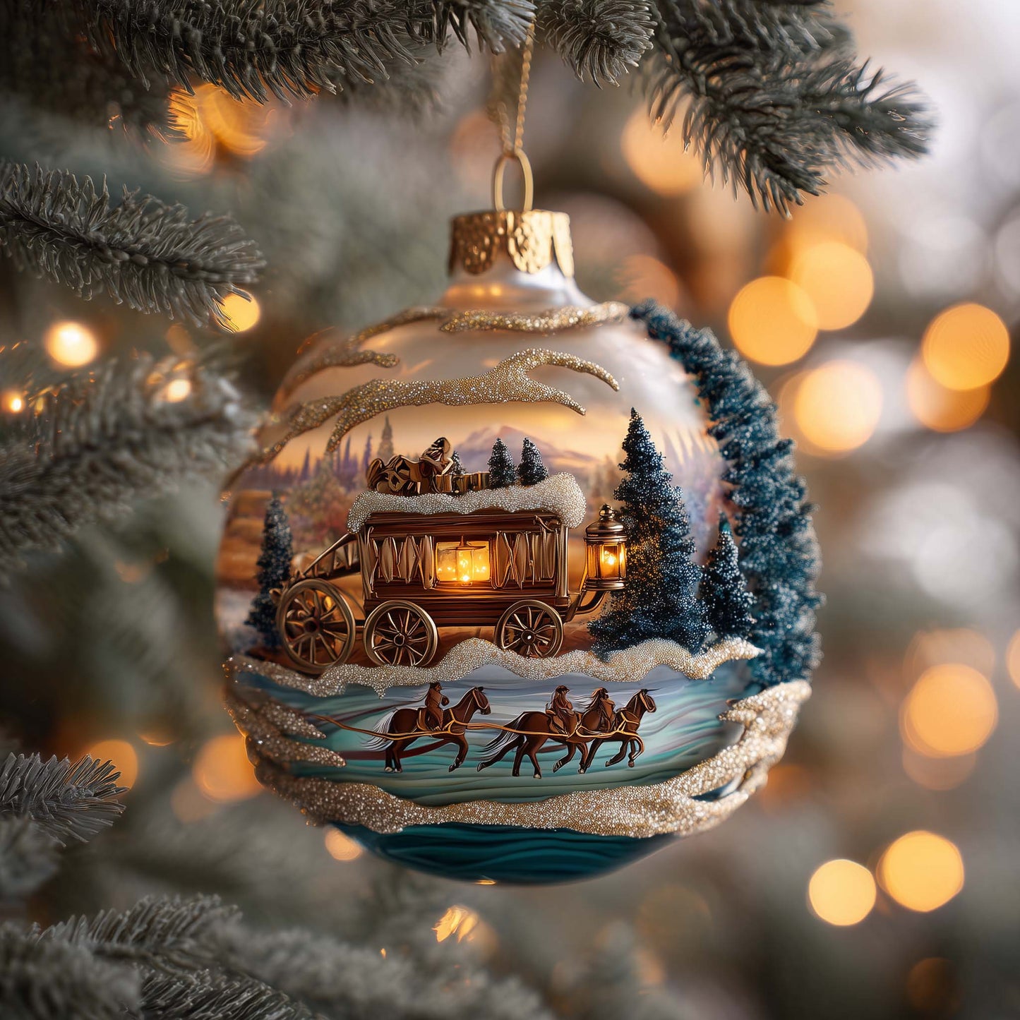 Western Life Christmas Mica Ornament GFSPQA151