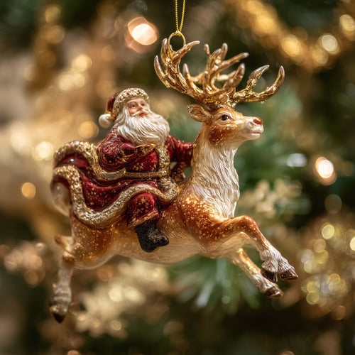 Majestic Riding Christmas Mica Ornament GFSPQA176