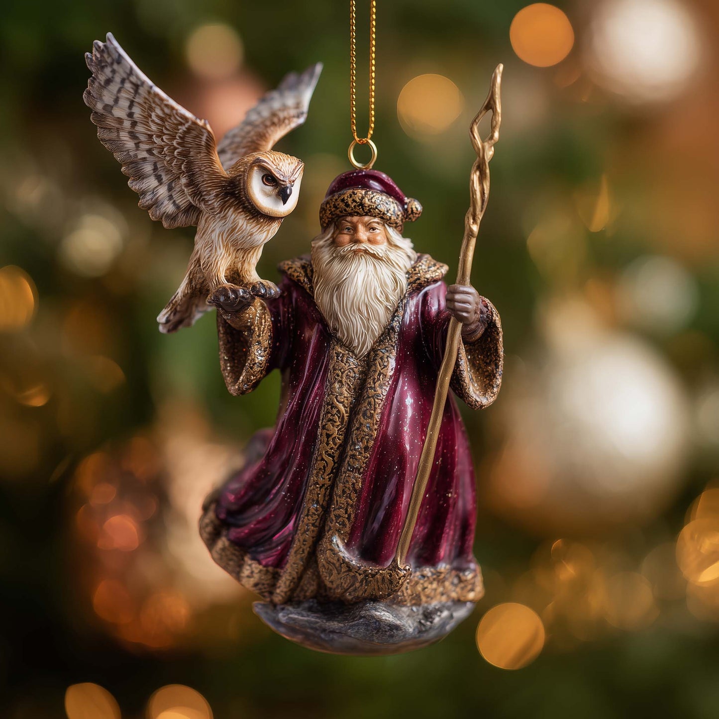 Arctic Watcher Christmas Mica Ornament GFSPQA188