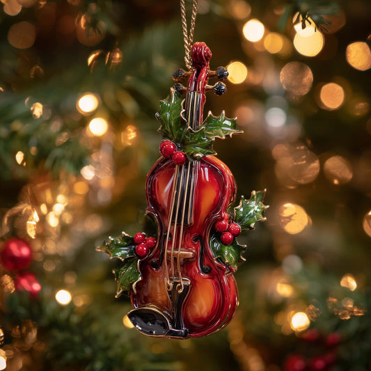 Holly Harmony Christmas Mica Ornament GFSPQA208