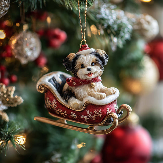 Santa Driver Christmas Mica Ornament GFSPQA231