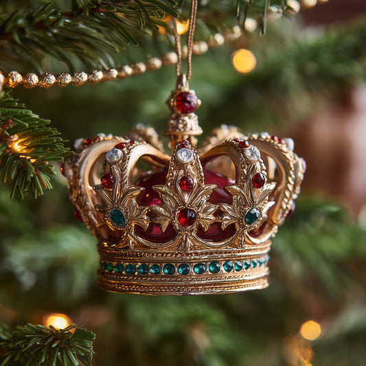 Royal Crown Majesty Christmas Mica Ornament GFSPQA30