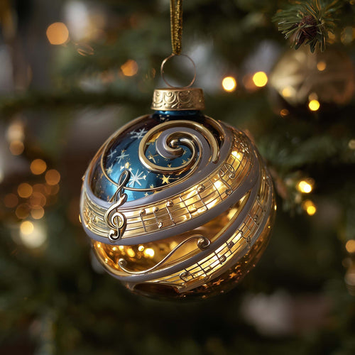 Starlit Symphony Globe Christmas Mica Ornament GFSPQA50