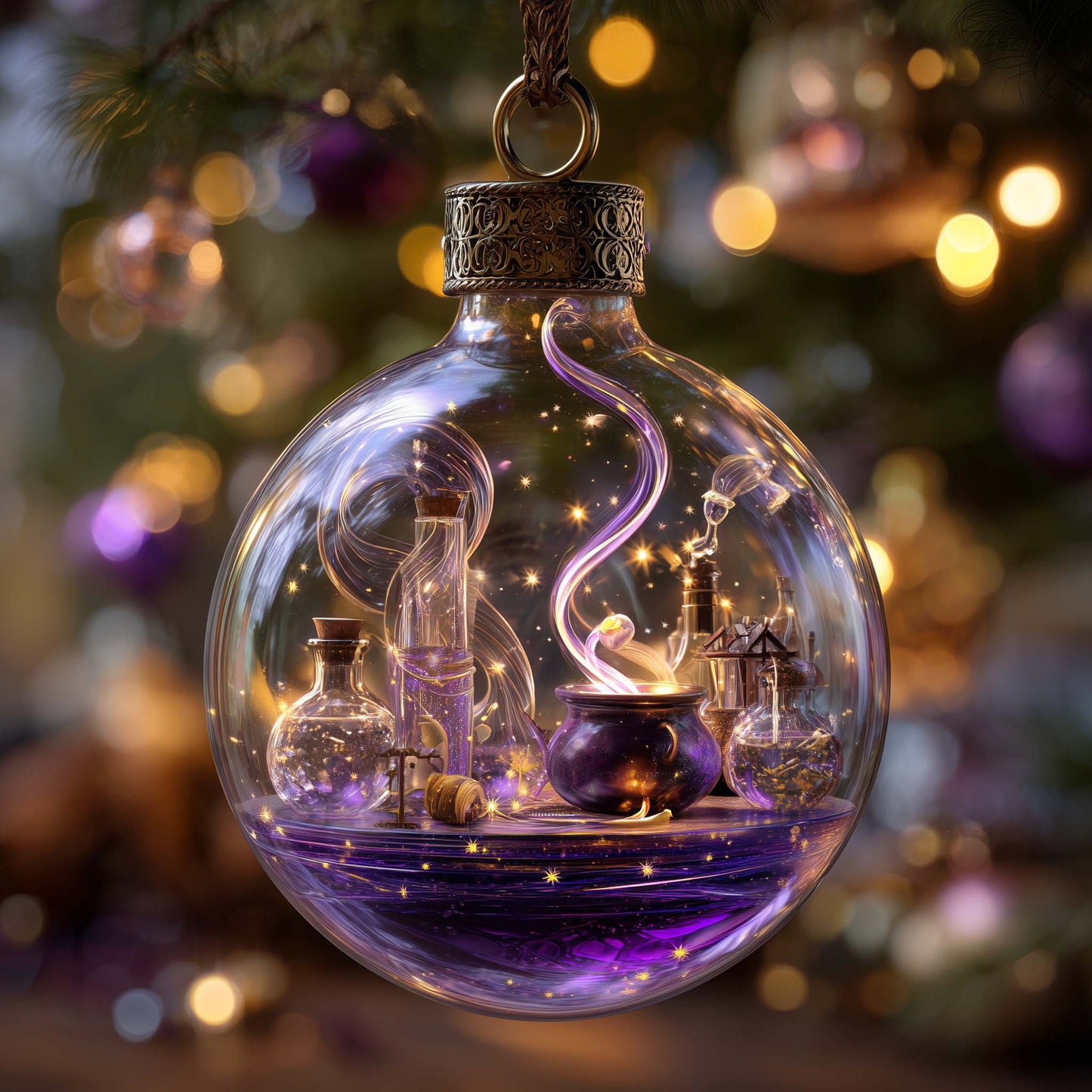 Enchanted Potion Lab Christmas Mica Ornament GFSPQA53