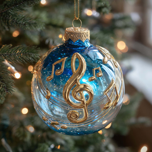 Blue Symphony Melody Christmas Mica Ornament GFSPQA57