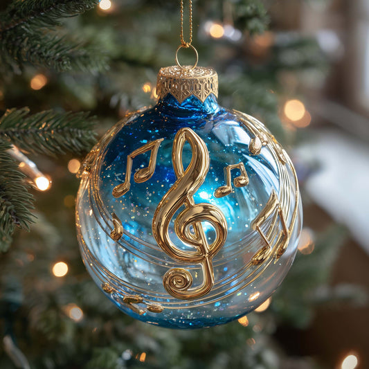 Blue Symphony Melody Christmas Mica Ornament GFSPQA57
