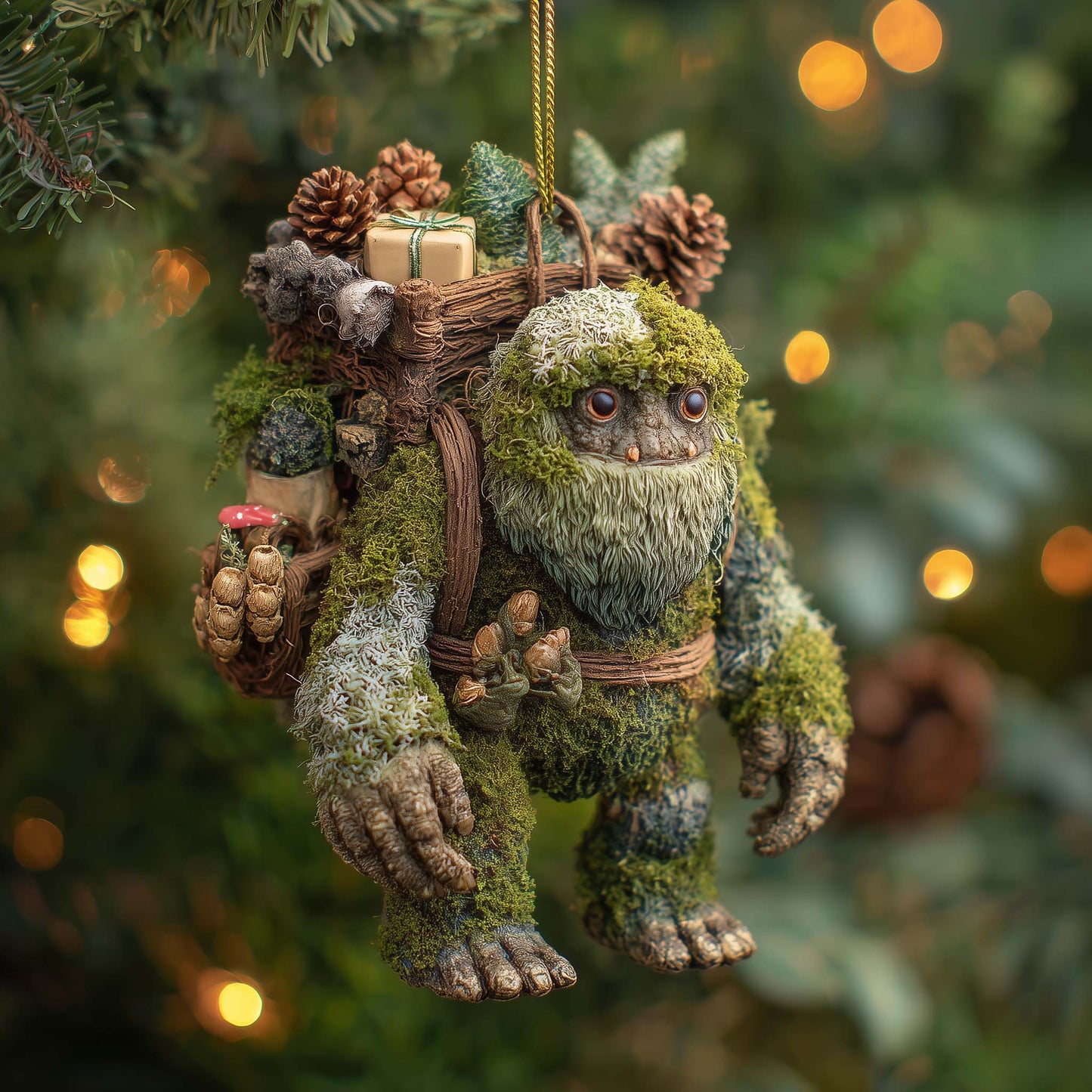 Woodland Yeti Christmas Mica Ornament GFSPQA74