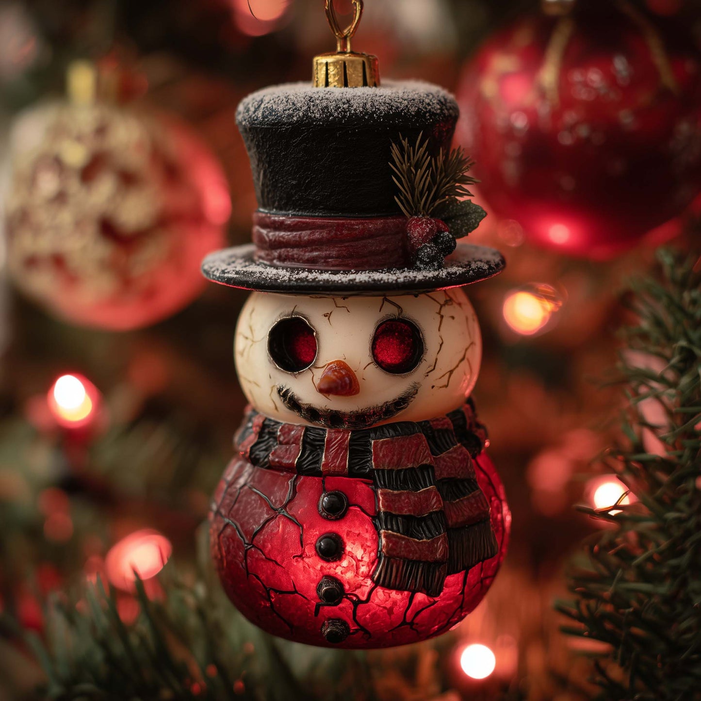 Hollow Snowman Christmas Mica Ornament GFSPQA85