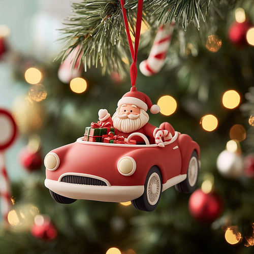 Santa's Ride Christmas Mica Ornament GFSPQM02