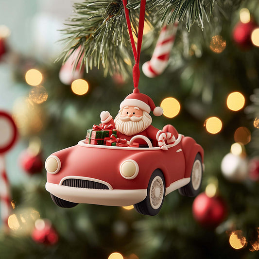 Santa's Ride Christmas Mica Ornament GFSPQM02
