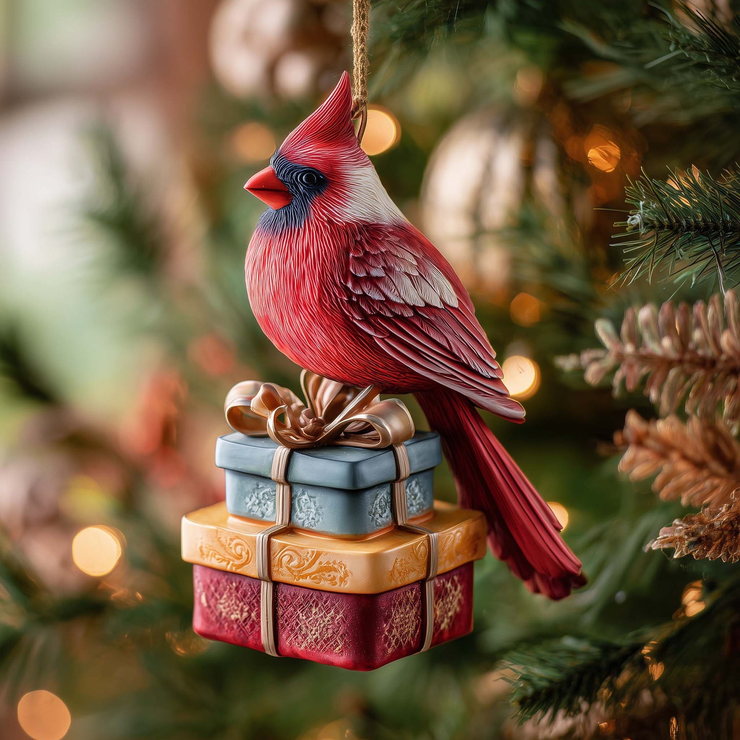 Gift Cardinal Christmas Mica Ornament GFSPQM104