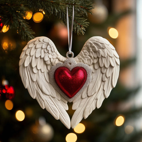Winged Heart Christmas Mica Ornament GFSPQM143