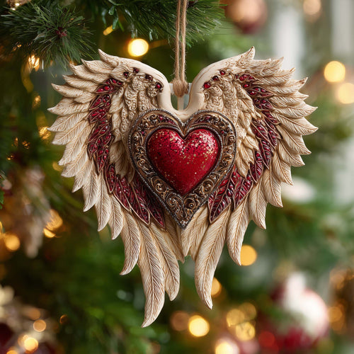 Angel Heart Christmas Mica Ornament GFSPQM146